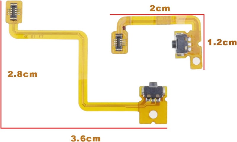 Micro Traders 2 Sets L/R Switch Flex Cable Replacement Compatible with Nintendo 3DS Controller L R Left Right Shoulder Trigger Button Switch Flex Cable PET - Image 4